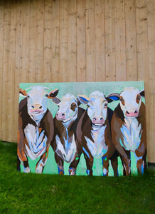 ”Cows on the loose” 140x100 cm